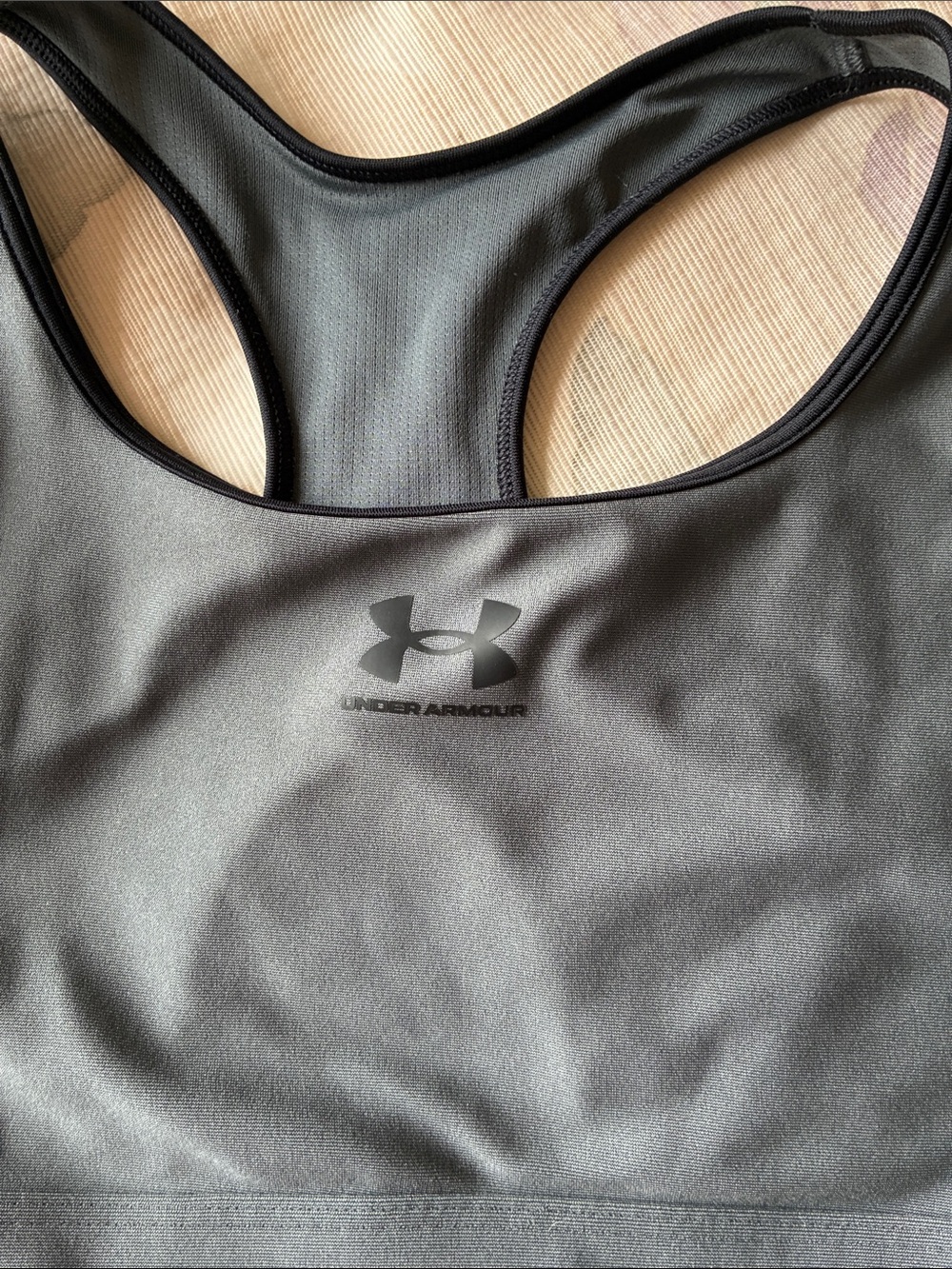 Under Armour Charcoal Gray Racerback Sports Bra size large